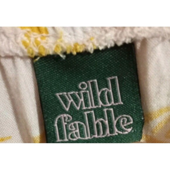 Wild Fable Sundress Size Large Beach Slip Dress Yellow White Hawaii Palm Leaves - Picture 2 of 5